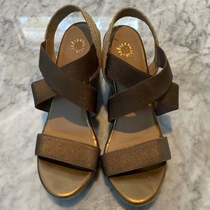 YELLOW BOX bronze wedges - Size 8.5